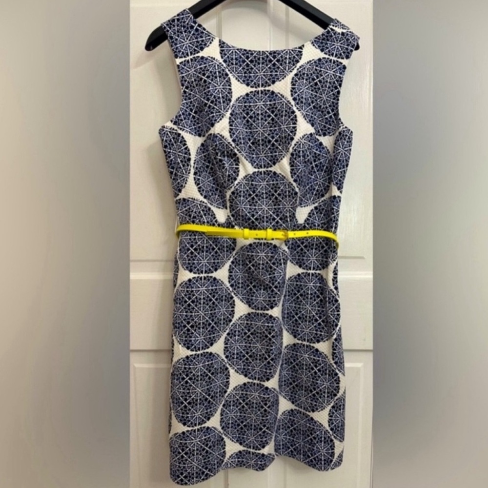 The Limited Navy & White Geometric Print Dress